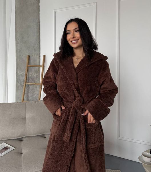 Халат унисекс из махры | Графит, коричневый, чёрный | M/L&ndash;XL/XXL 1072 __M/L фото